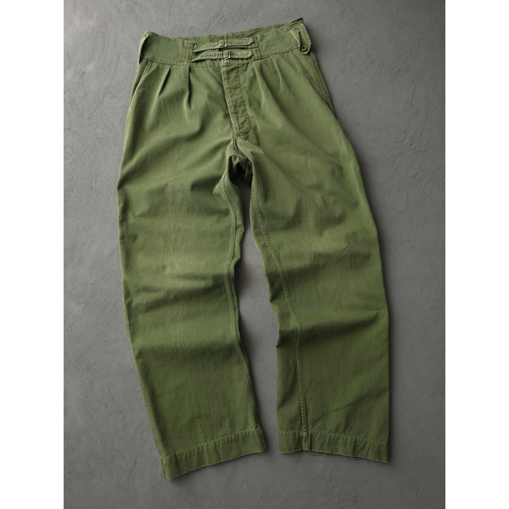 Vintage 1950s Green Canadian Army Bush Pants 33x30 Gurkha Military Trousers